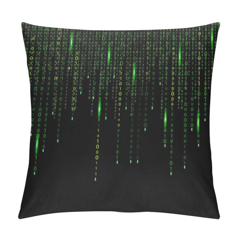 Personality  Electronic Digital Set, Processed Calculations, Encrypted Information, Secret Information. Matrix, Code, Time, Number. Pillow Covers