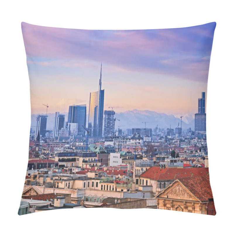 Personality  Milan Skyline From “Duomo Di Milano”. Italy. Pillow Covers