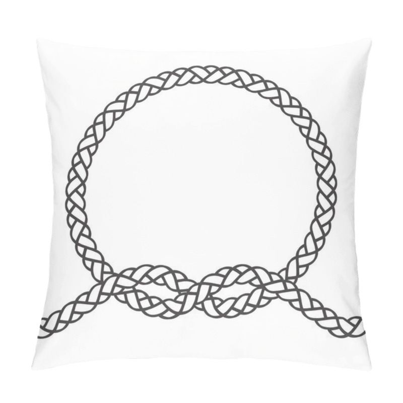 Personality  Round Rope Frame. Circle Ropes, Rounded Border And Decorative Ma Pillow Covers