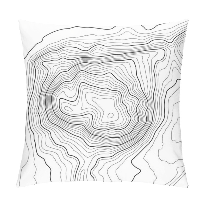 Personality  Grey Contours Vector Topography. Geographic Mountain Topography Vector Illustration. Topographic Pattern Texture. Map On Land Vector Terrain. Elevation Graphic Contour Height Lines. Topographic Map Pillow Covers