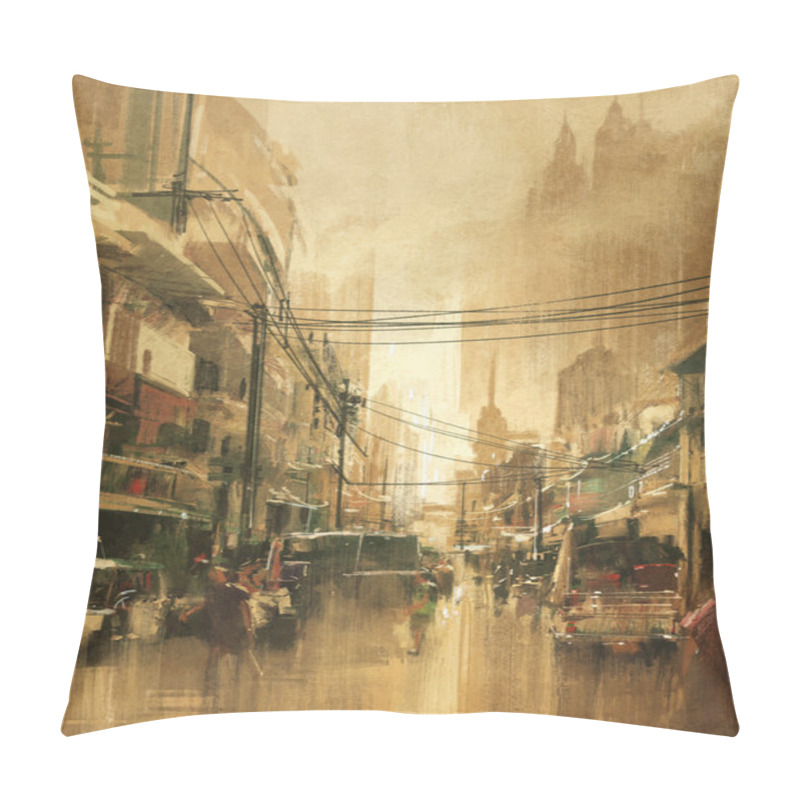 Personality  City Street View Pillow Covers