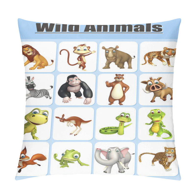 Personality  Wild Animal Chart Pillow Covers