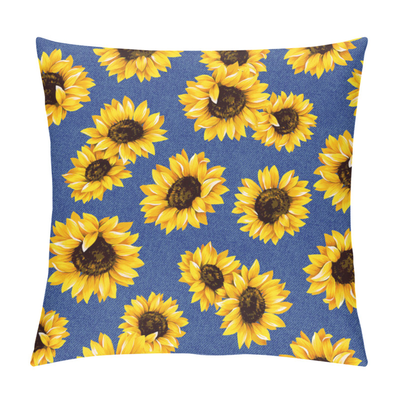 Personality  Sunflower Pattern Pillow Covers