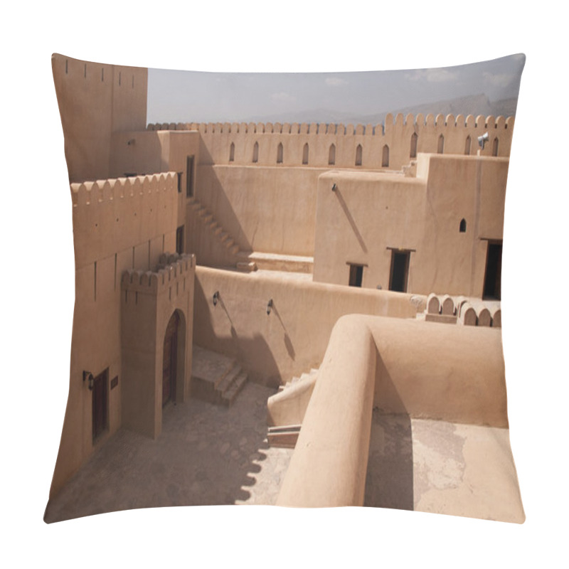 Personality  Interior Of The Arabic Nizwa Fort In Nizwa, Oman Pillow Covers