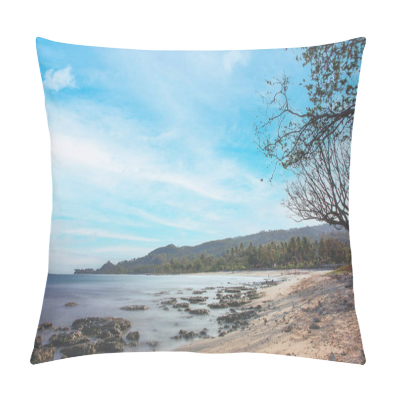 Personality  Peaceful Heaven With Blue Sky. Quiet Private Sea Framed By Lush Hills. Pillow Covers