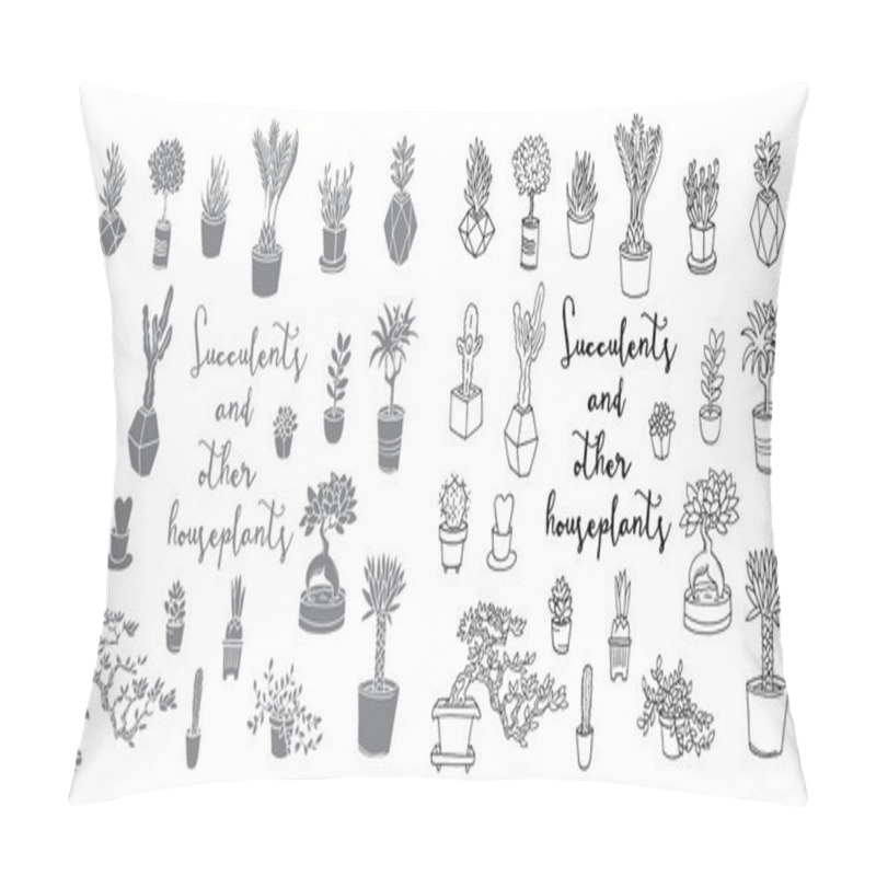 Personality  Succulents And Other Houseplants Pillow Covers