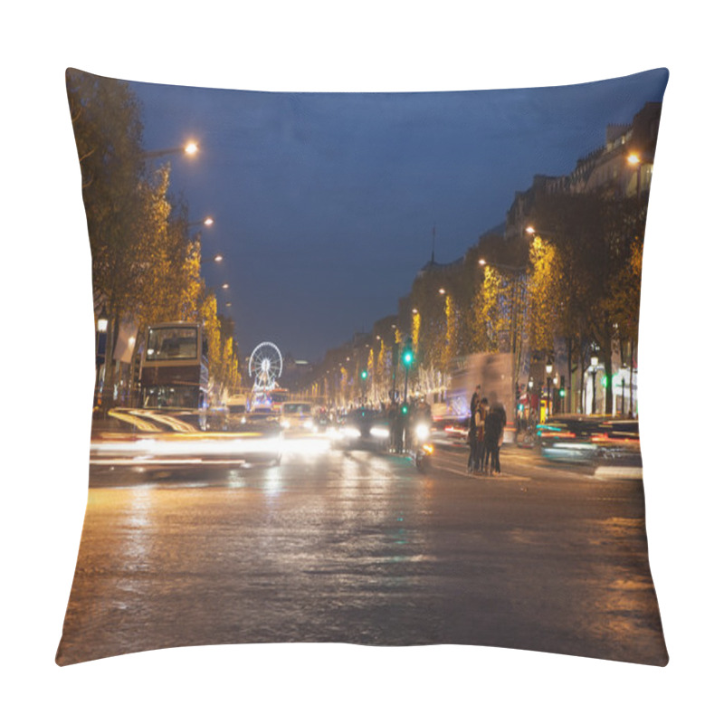 Personality  Parisian Champs Elysees In Evening, Pillow Covers