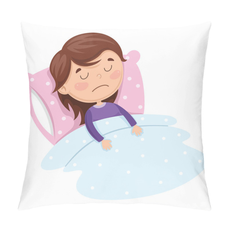 Personality  Vector Illustration Of Kid Sleeping Pillow Covers