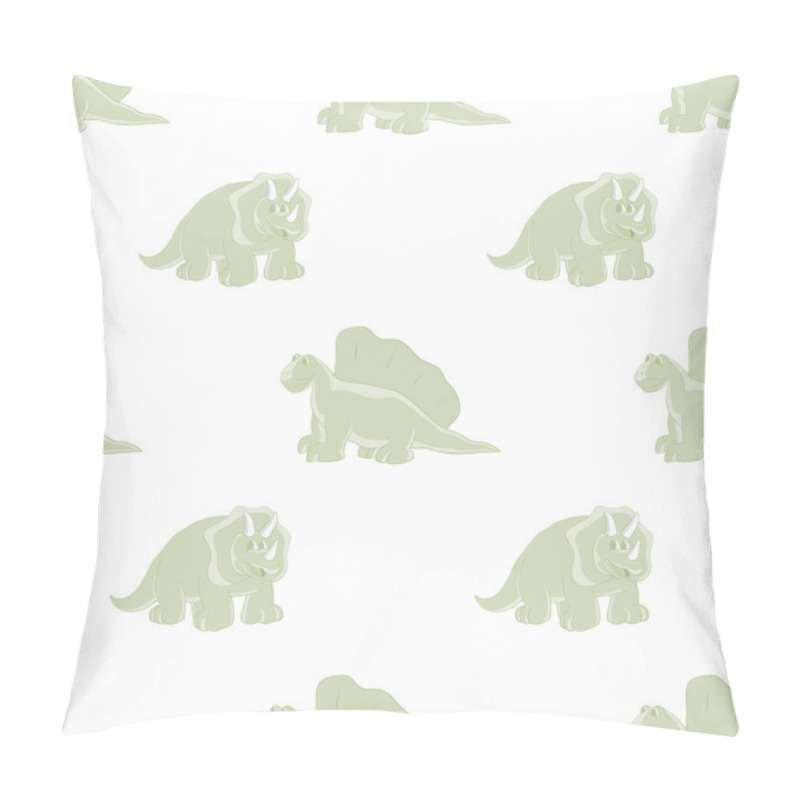 Personality  Cute Dinosaurs On A White Background Pillow Covers