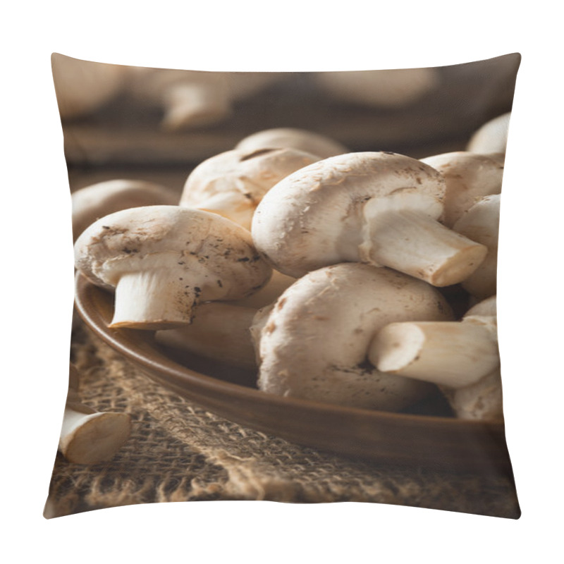 Personality  Raw Organic White Mushrooms Pillow Covers