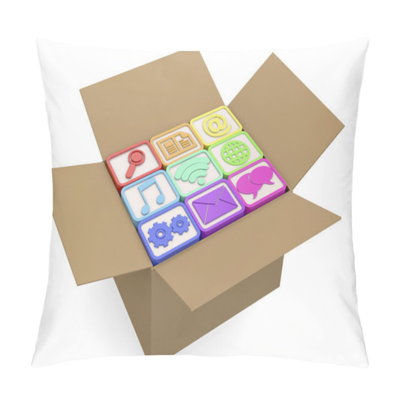 Personality  Computer Icons In The Box - 3D Pillow Covers