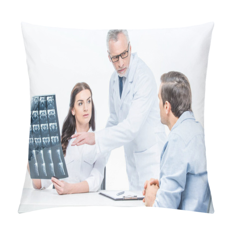 Personality  Doctors Examining X-ray Image Pillow Covers