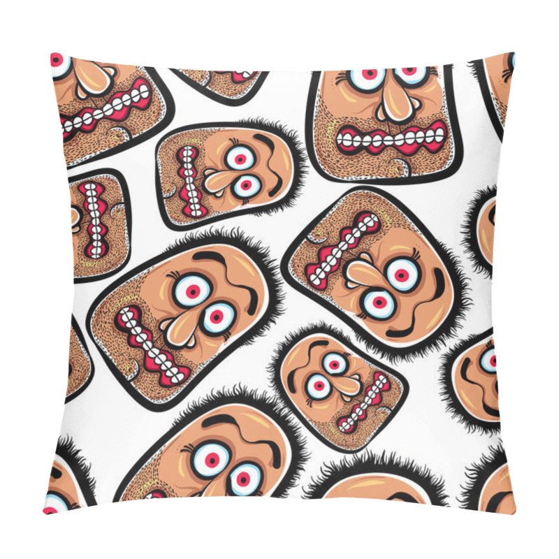 Personality  Faces Seamless Background Pillow Covers