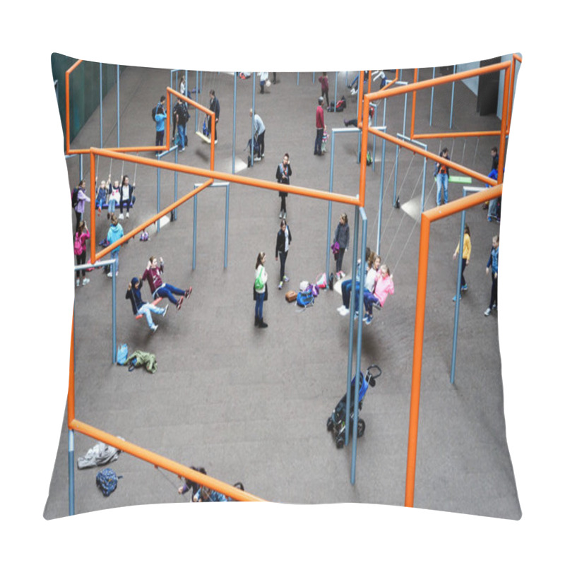 Personality  Kids Playing In Tate Modern Art Installation Pillow Covers