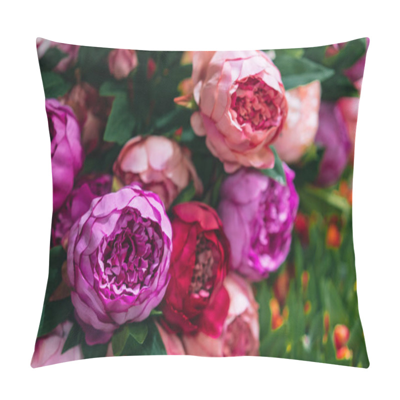 Personality  Lot Of Peonies, Close Up. Pillow Covers