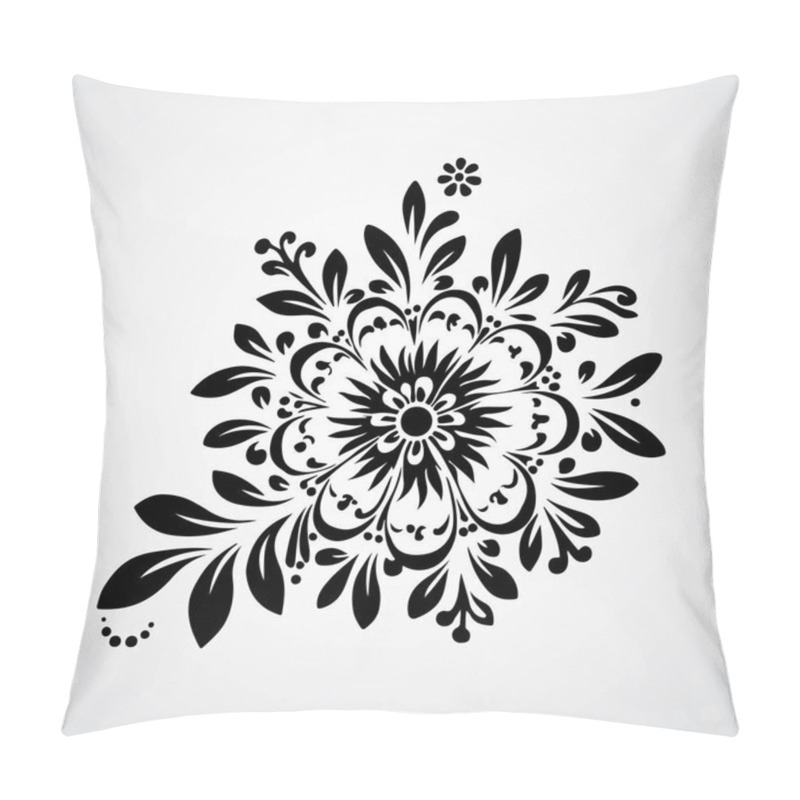 Personality  A Hand Drawn Illustration Floral Ornament With Flowers And Leaves Pillow Covers