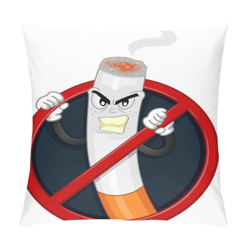 Personality  Cigarette Inside No Smoking Sign Pillow Covers