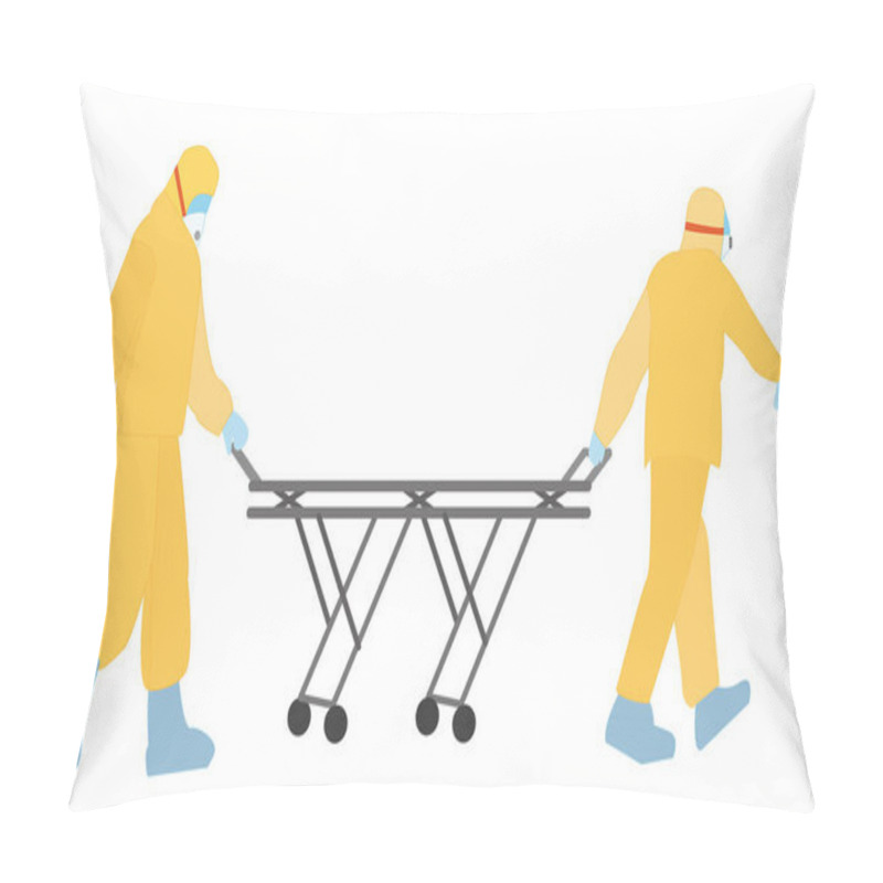 Personality  First Aid. Rescuers Flee To The Aid Of The Patient. Emergency. Pillow Covers