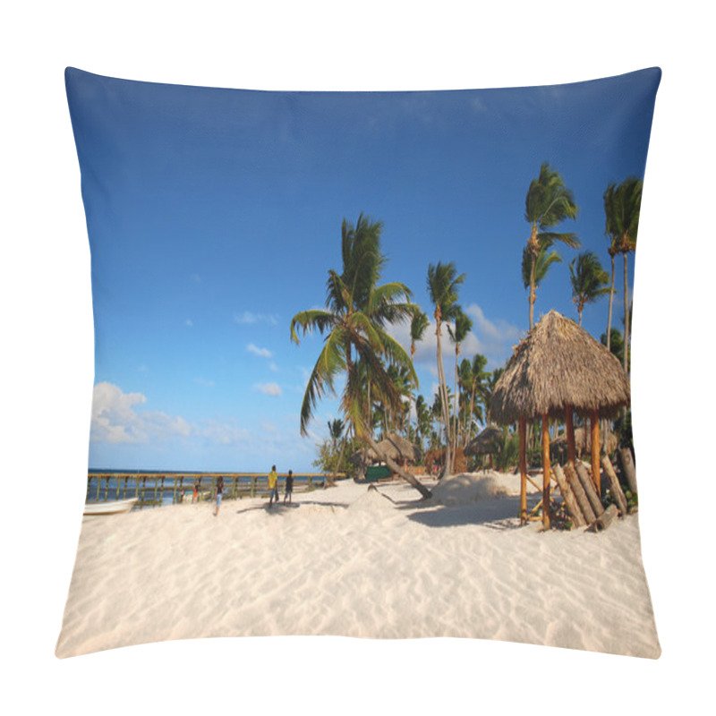 Personality  Exotic Beach In Dominican Republic Pillow Covers