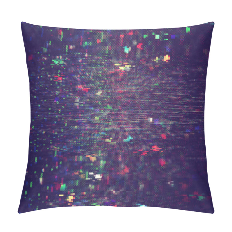 Personality  Test Screen Glitch Texture Background Pillow Covers