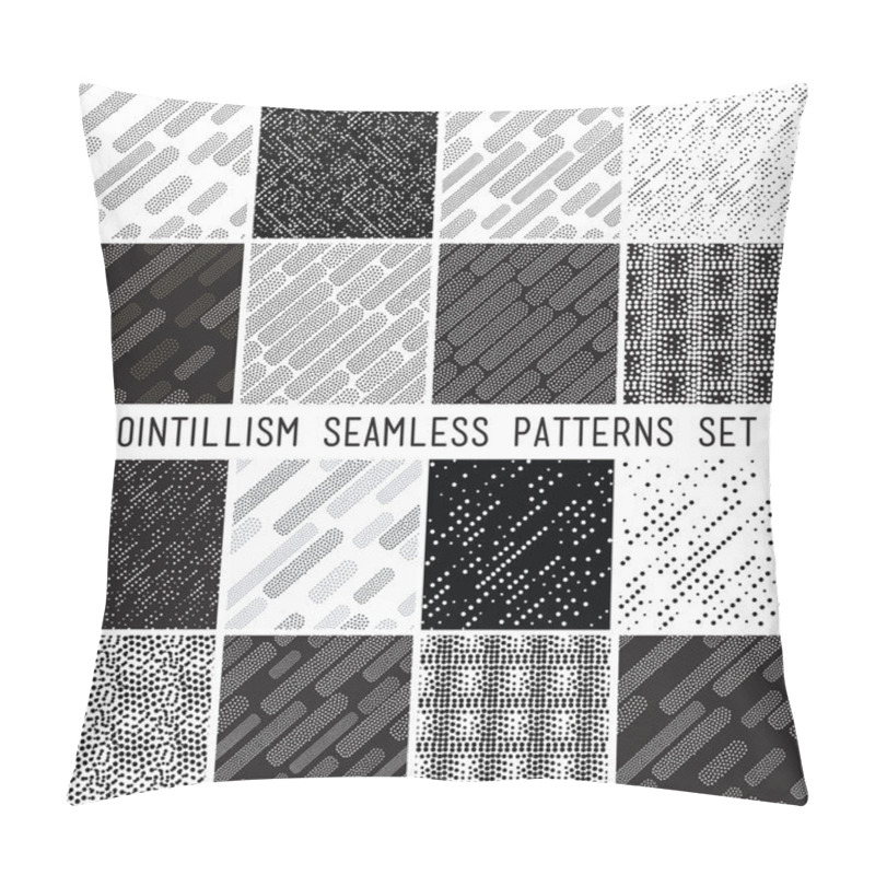 Personality  Vector Lineal Geometric Seamless Patterns Set Pillow Covers