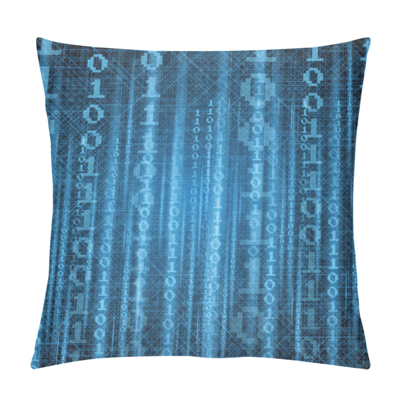 Personality  Abstract Tech Binary Background Pillow Covers