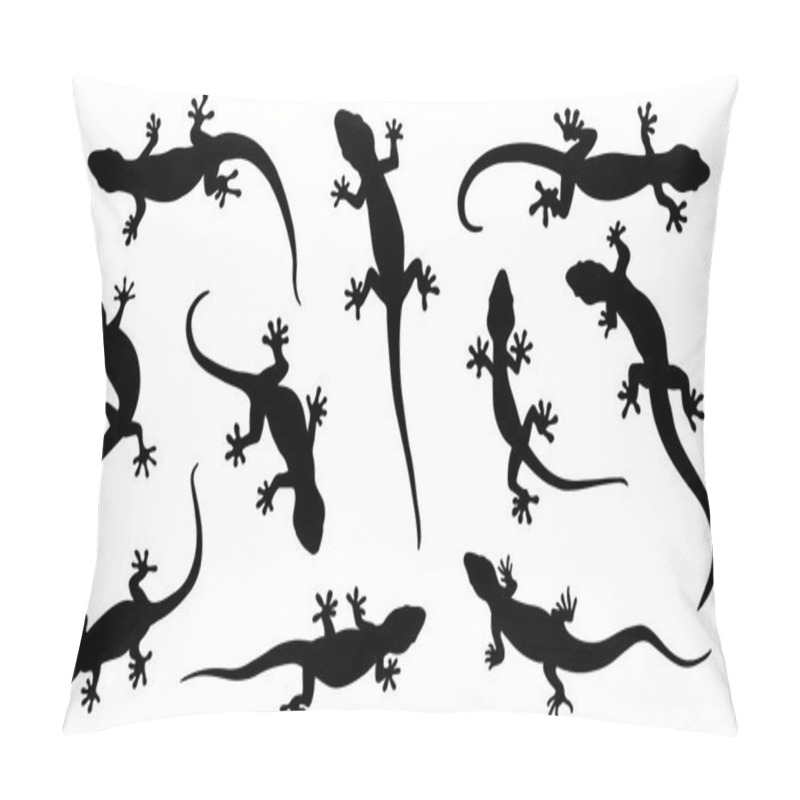 Personality  Various Lizard Silhouettes Pillow Covers