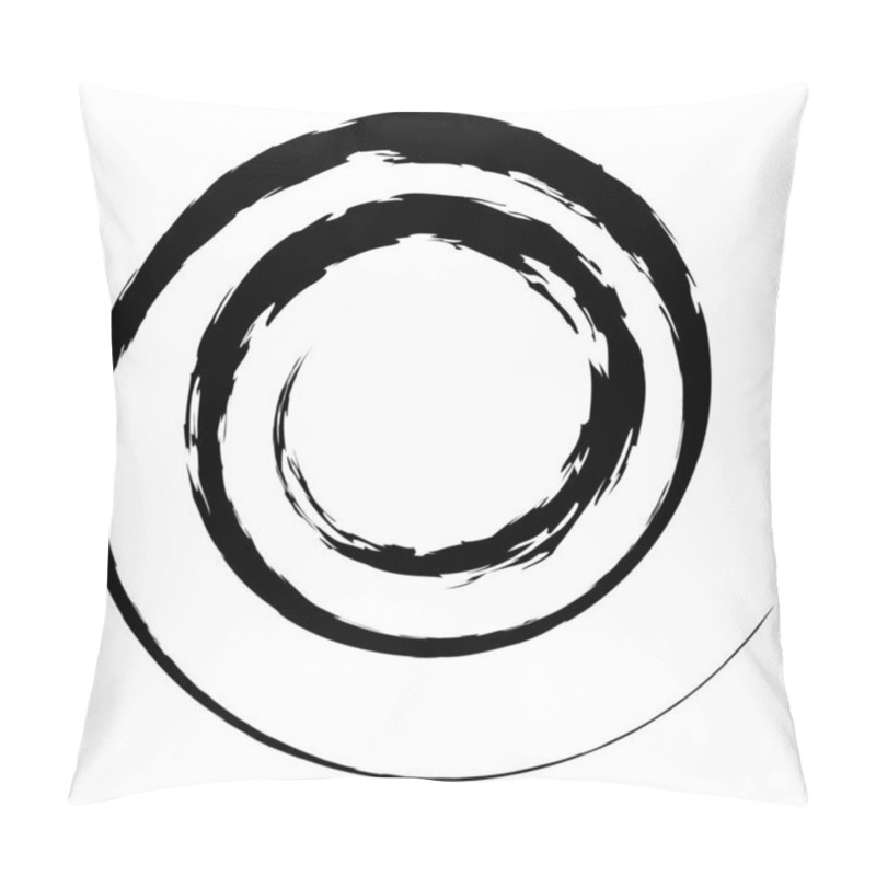 Personality  Grungy, Textured Spiral Design Element Pillow Covers