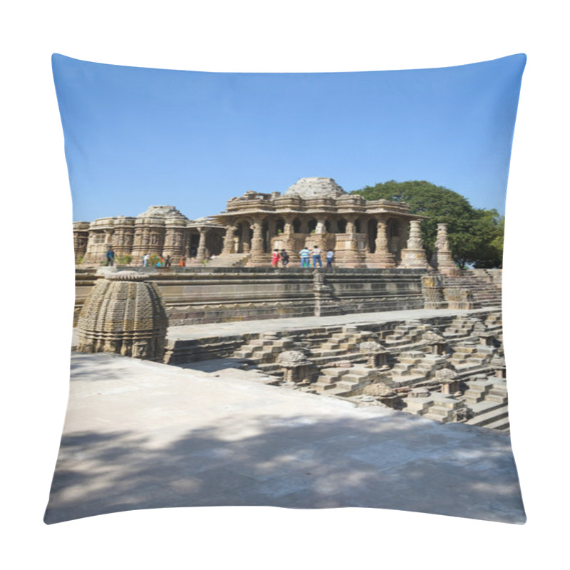 Personality  Sun Temple Modhera With Stepwell In Ahmedabad Pillow Covers