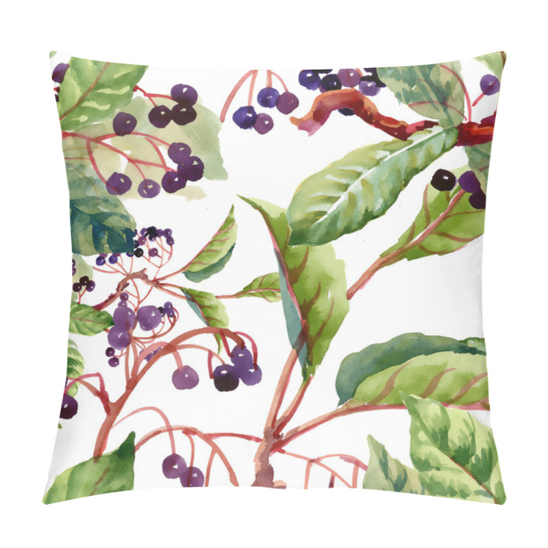 Personality  Branches, Leaves And Wild Berries Pillow Covers