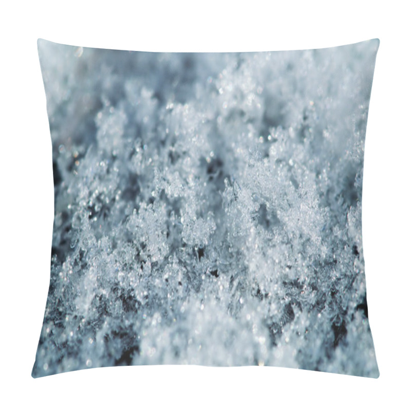 Personality  Snowflake macro background pillow covers