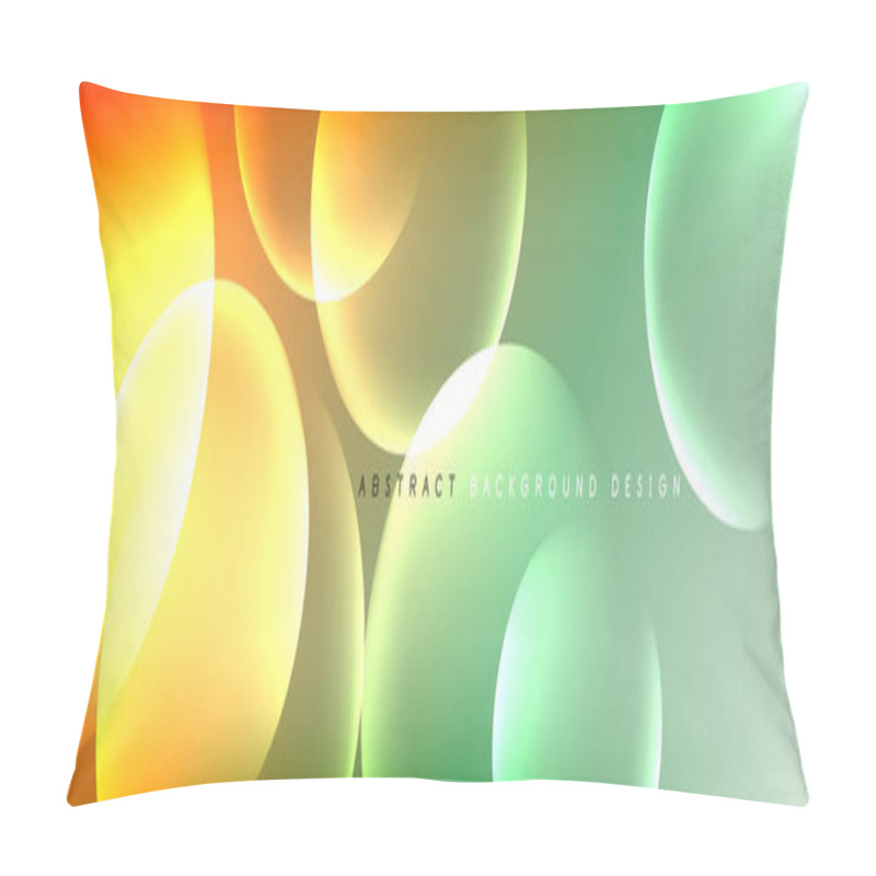 Personality  Vector Abstract Background Liquid Bubble Circles On Fluid Gradient With Shadows And Light Effects. Shiny Design Templates For Text Pillow Covers