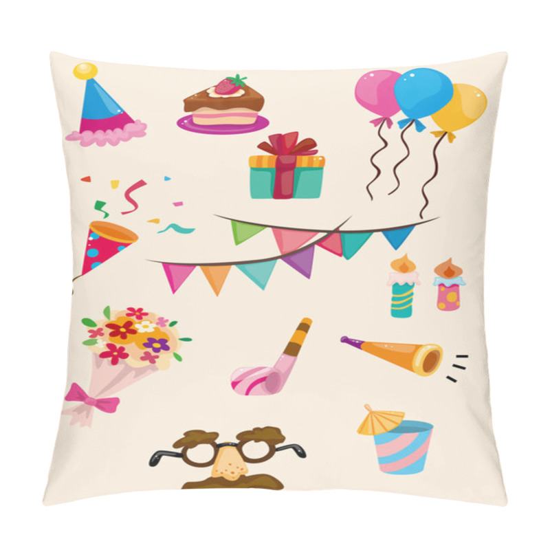 Personality  Cartoon Birthday Icon Pillow Covers