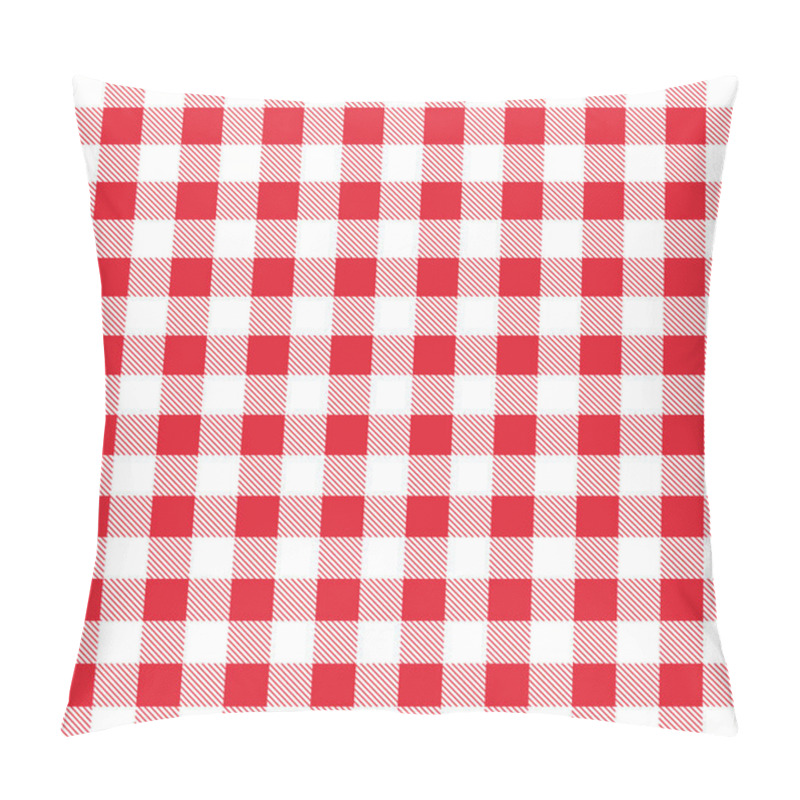 Personality  Red And White Gingham Background Pillow Covers