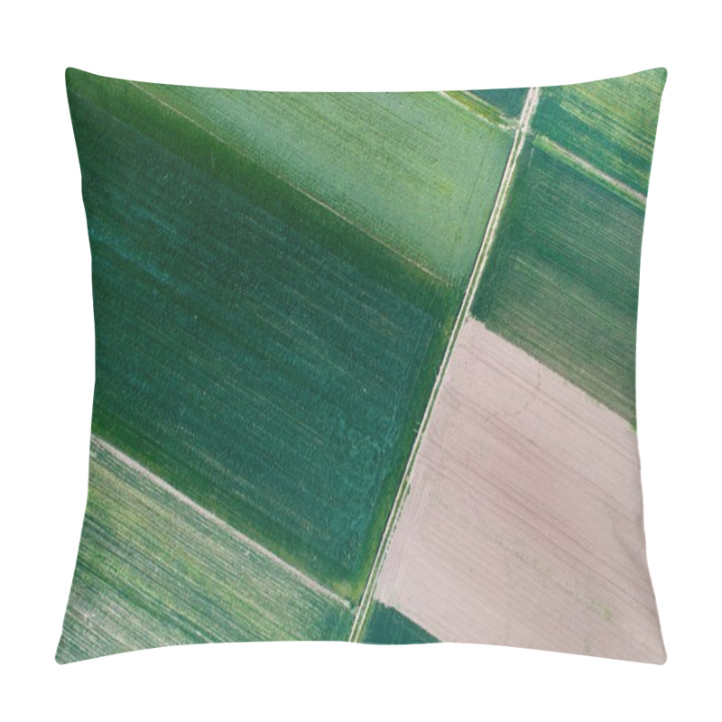 Personality  Top View Of Agricultural Parcels Pillow Covers