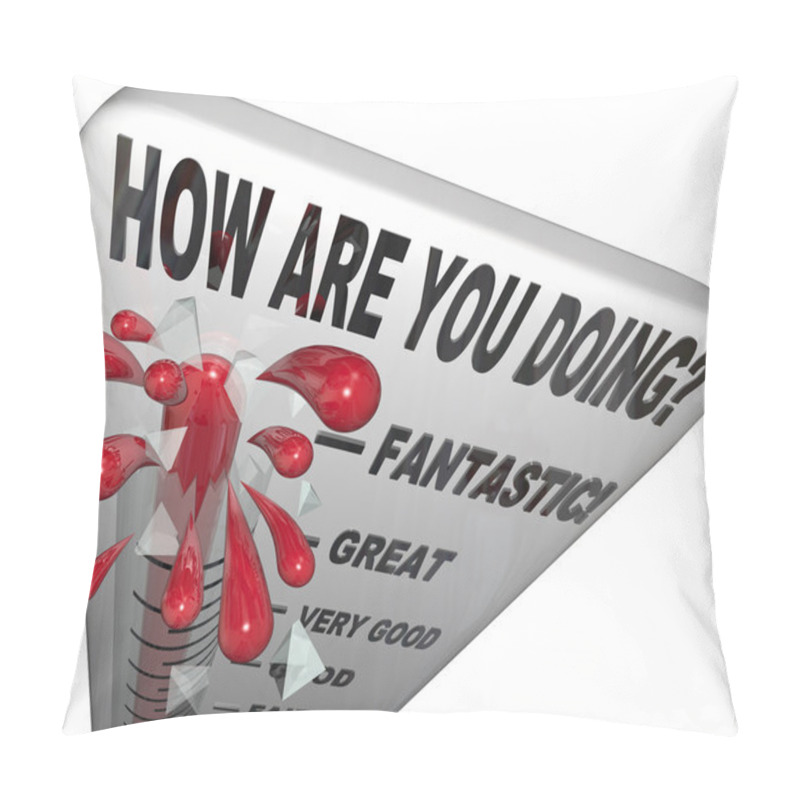 Personality  How Are You Doing Thermometer Evaluation Assessment Pillow Covers