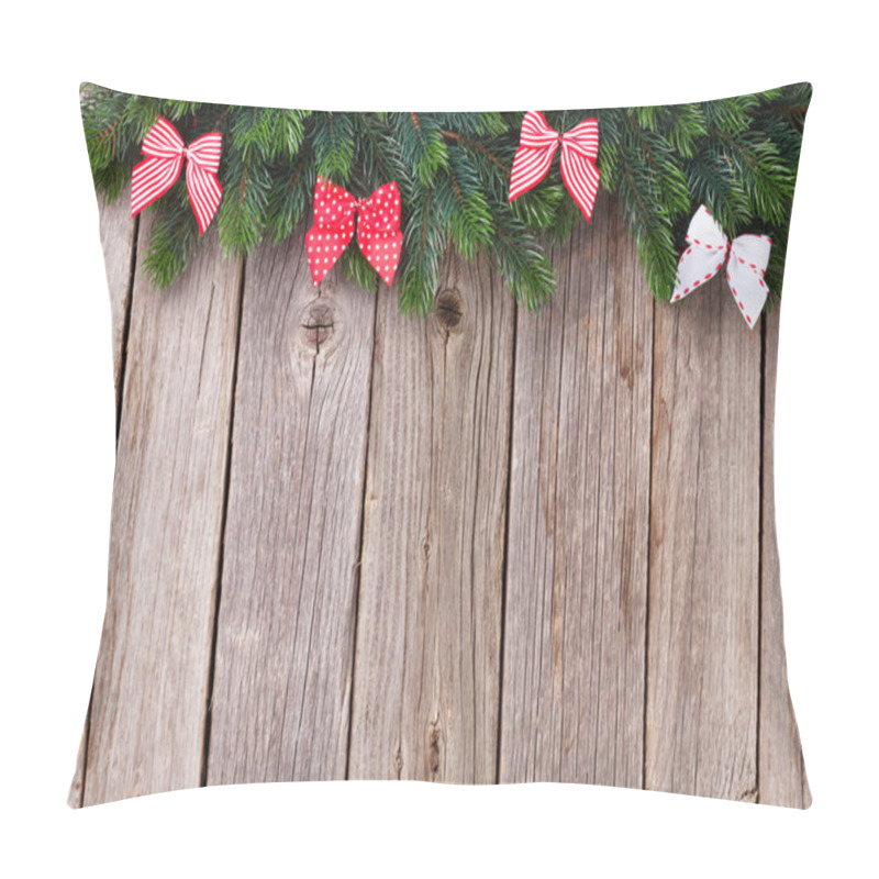 Personality  Christmas Tree And Red Bows Pillow Covers