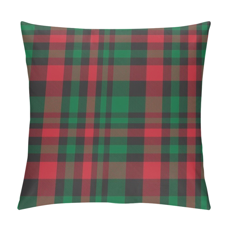 Personality  Christmas Plaid, Checkered, Tartan Seamless Pattern Suitable For Fashion Textiles And Graphics Pillow Covers