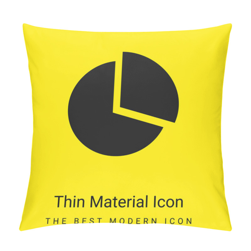 Personality  Black Circular Graphic Minimal Bright Yellow Material Icon Pillow Covers