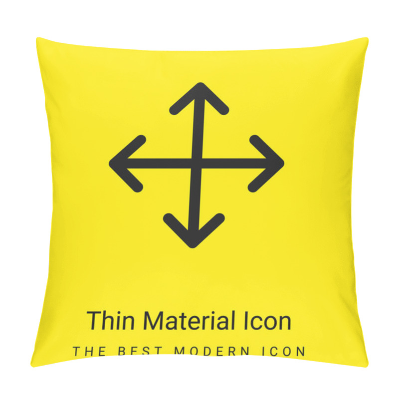 Personality  Arrows Minimal Bright Yellow Material Icon Pillow Covers