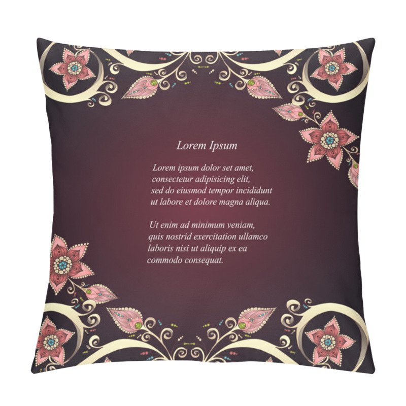 Personality  Decorative Floral Background With Flowers. Pillow Covers