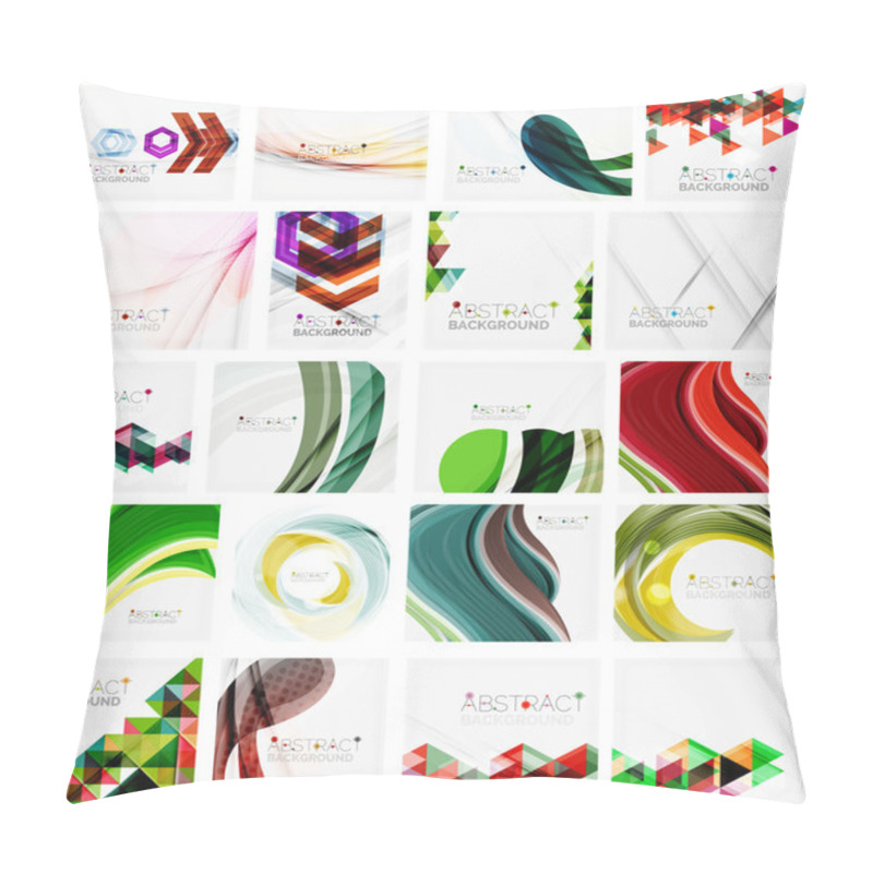 Personality  Various Set Of Geometric Abstract Backgrounds Pillow Covers