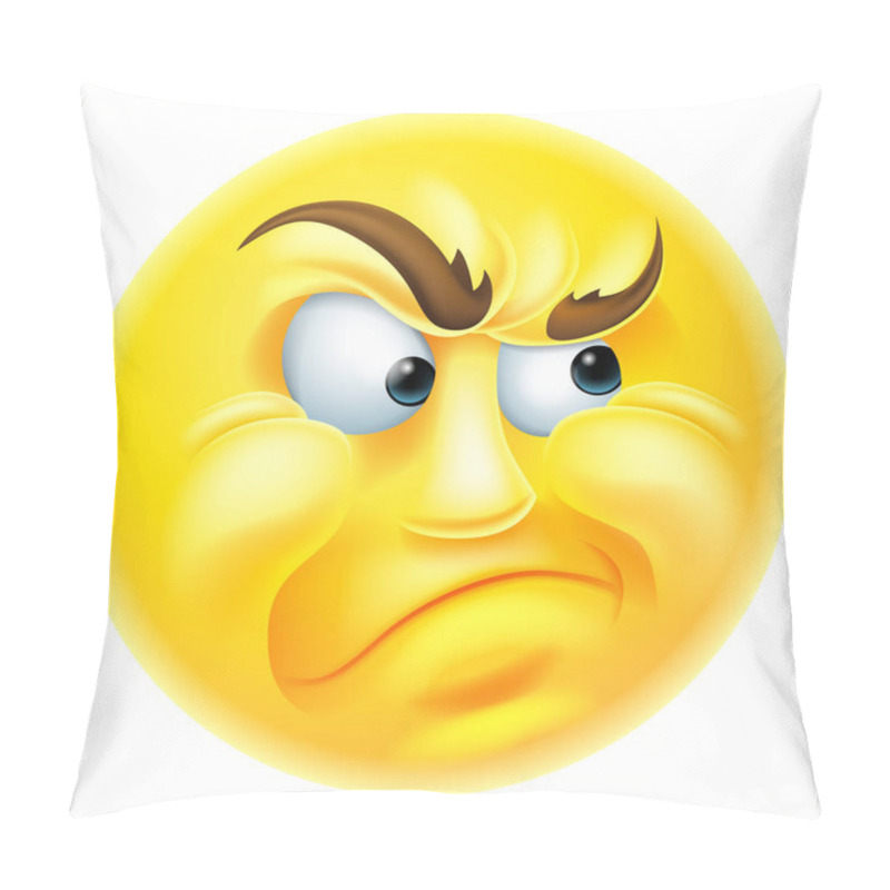 Personality  Angry Or Jealous Emoticon Emoji Pillow Covers