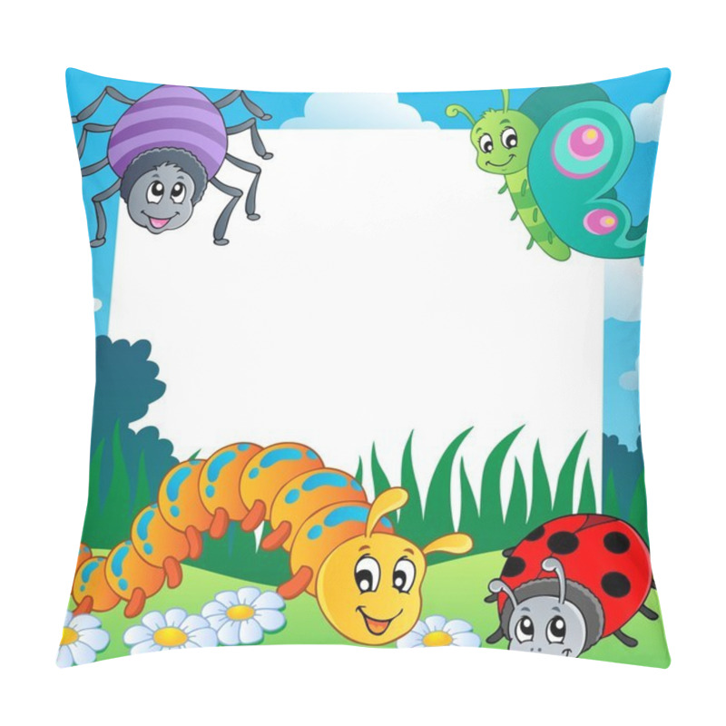 Personality  Frame With Bugs Theme 1 Pillow Covers