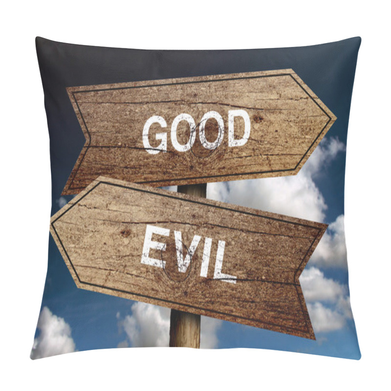 Personality  Good Or Evil Pillow Covers