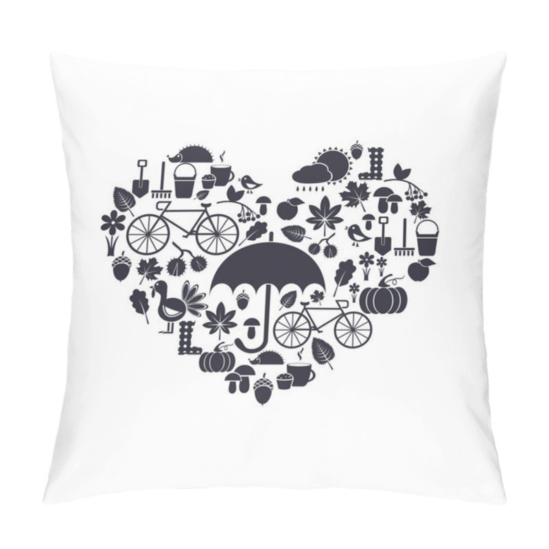 Personality  Heart Of Autumn Silhouettes Pillow Covers