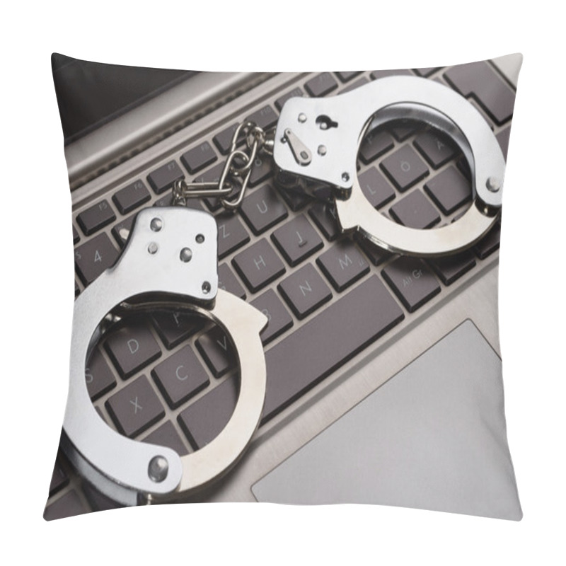 Personality  Handcuffs On Laptop Keypad Pillow Covers