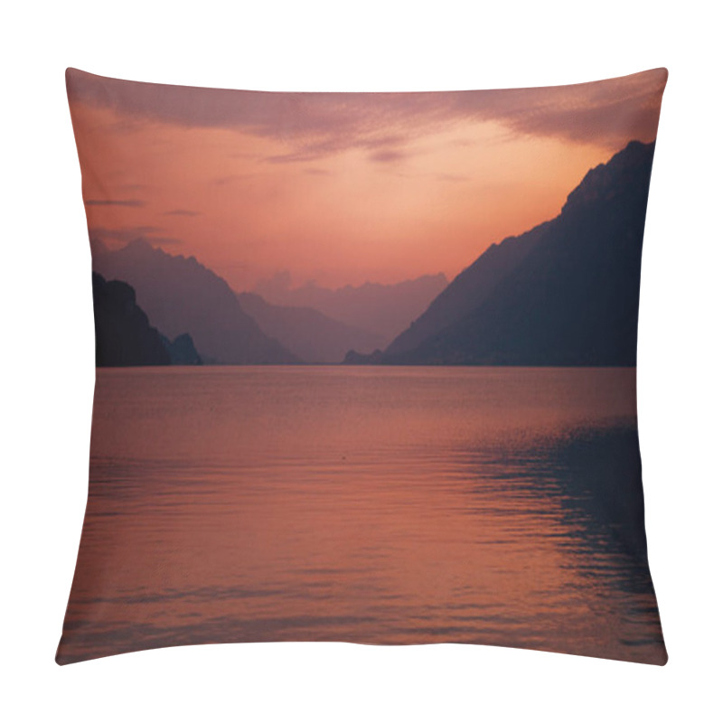 Personality  Swiss Lake Sunset Pillow Covers