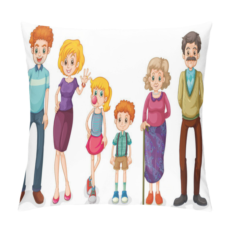 Personality  A Big Happy Family Pillow Covers