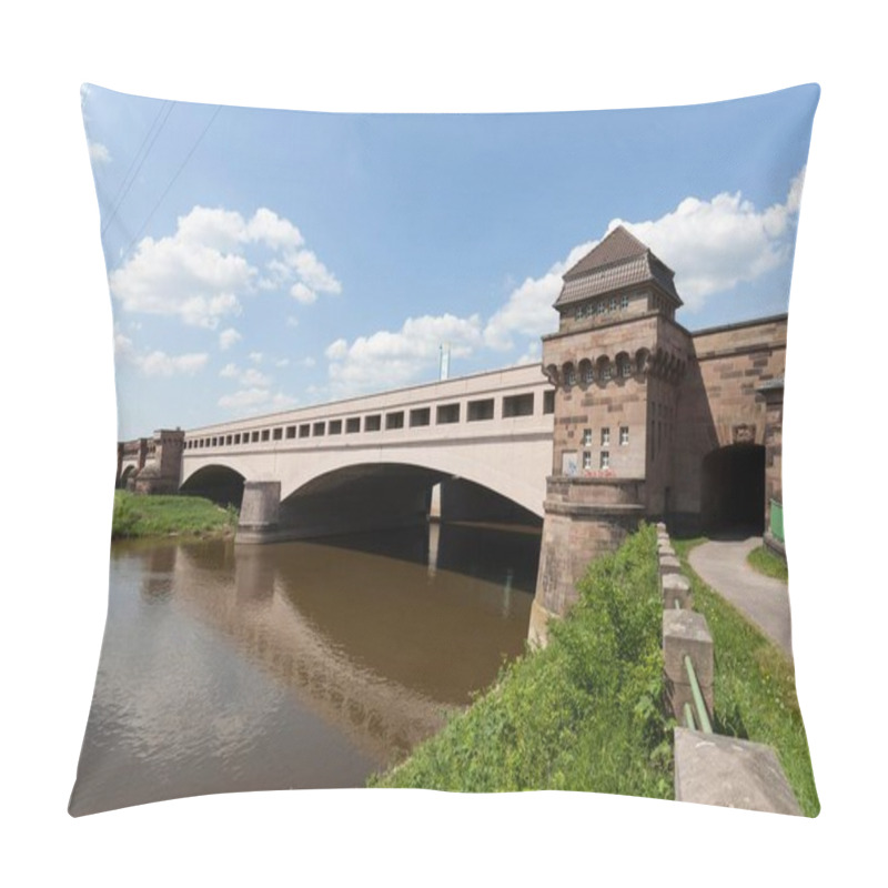 Personality  Mittellandkanal, Midland Canal, Weser, Minden, North Rhine-Westphalia, Germany, Europe Pillow Covers